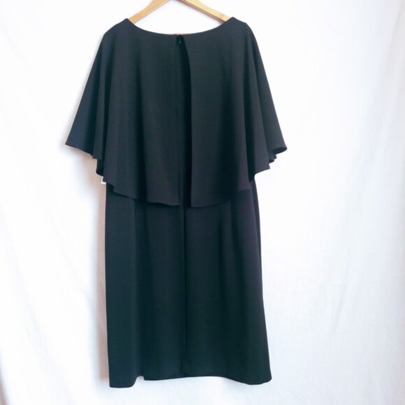 Calvin Klein Black Cape Dress Plus Size 18W - Picture 11 of 13